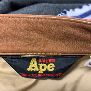 APE レザーシングルライダース　XL 本革　エイプの画像