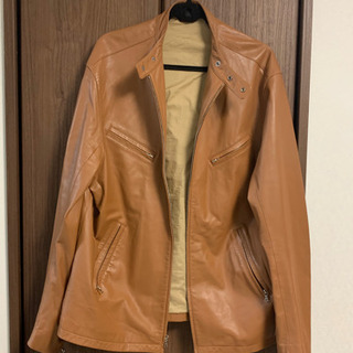 APE レザーシングルライダース　XL 本革　エイプの画像