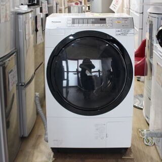 店R540)【動作保証付き】Panasonic ななめ型ドラム式洗濯乾燥機 9kg 左開き 泡洗浄 エコナビ搭載 NA-VX5300L クリスタルホワイト 2014年製