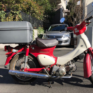 リトルカブ  赤　ホンダ　実働車　便利なリアボックス付き　オイル交換済の画像