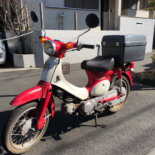 リトルカブ  赤　ホンダ　実働車　便利なリアボックス付き　オイル交換済の画像
