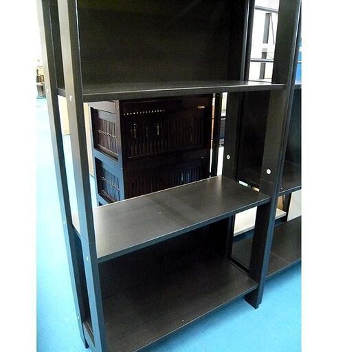 〇 札幌 オープンシェルフ 収納棚 幅62㎝ 奥行25㎝ 高さ165㎝ 飾り棚 ダークブラウン 本棚 ブックシェルフ 本郷通店