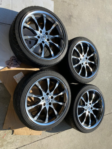 work  シュバート　sc2  18×8.5J +35 18×9.5J +38  NANKANG  NS-2   225/40R18  255/35R18  ガリキズ多　リム裏の凹み有　タイヤ溝有