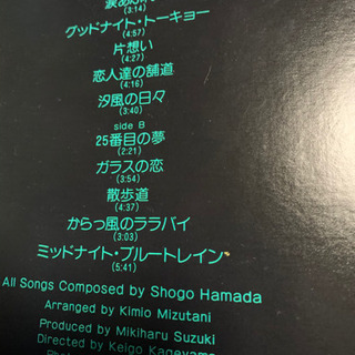 浜田省吾LPレコードの画像