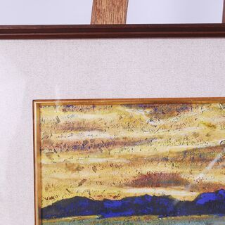 4183 アクリル画 夜景 風景画 作者不詳 浩壽 額装 D39.1×W52.1cm 愛知県岡崎市 直接引取可の画像