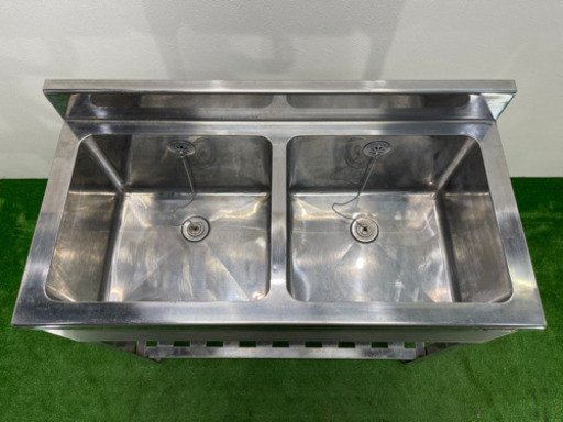 業務用　ステンレス　2層シンク流し台 店舗　飲食店　W900xD450xH800mm