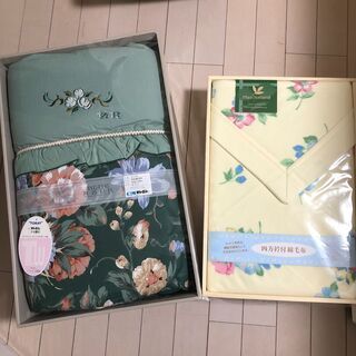 東レ　テトロン　羊毛混肌布団　140ｘ190ｃｍ　＋　綿毛布