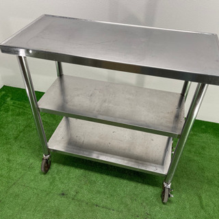 業務用 ステンレス キャスター付き 作業台 ワゴンカート 3段