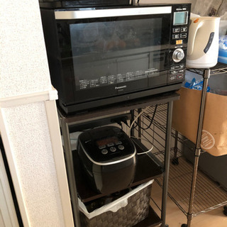 【値下げしました！】レンジラック　4段　コンセント付き