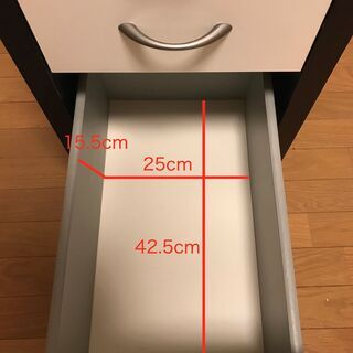 【お引渡し予定者様決定】キャスター付きキャビネット／IKEA／ダークブラウンの画像