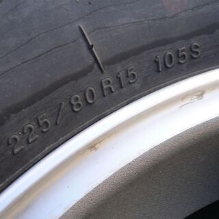アルミホイール デリカ スペースギア 純正 4本セット 全部パンクしてます 225/80/R15の画像