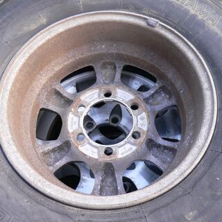 アルミホイール デリカ スペースギア 純正 4本セット 全部パンクしてます 225/80/R15の画像
