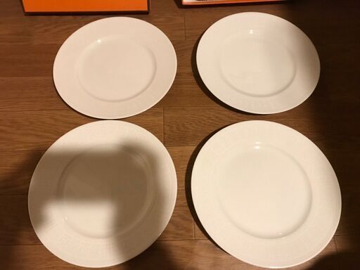 未使用品 エルメス HERMES エーゲ 22.5cm プレート 4枚 貴重