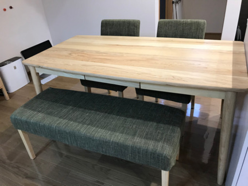 ダイニングテーブルセット　無垢