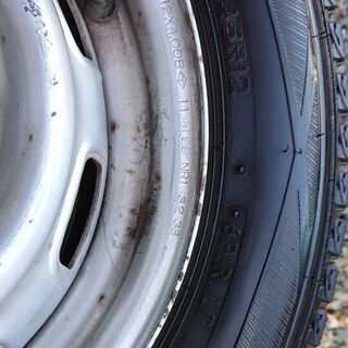 18年製 1シーズン使用 145R12 6PR ホイール付きスタッドレス