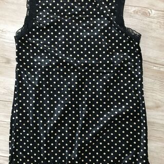 値下げ【1回着用】NICE CLAUP natural couture ノースリーブ カットソーの画像