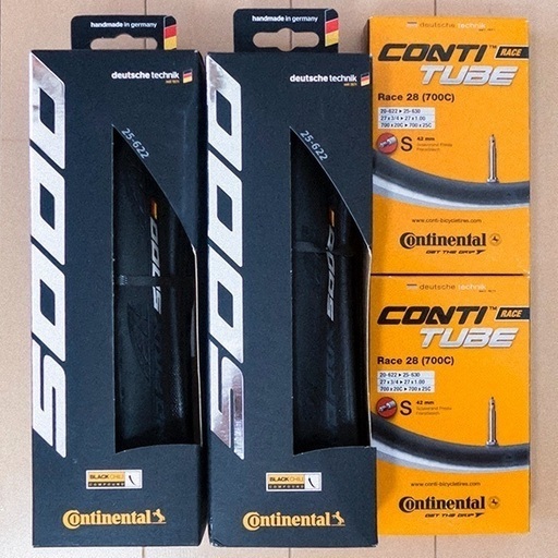 新品 送料込 コンチネンタル グランプリ 5000 & チューブ42mm セット