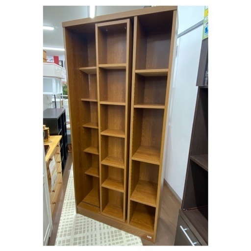 12/20【お買い得・値下げ品】本棚 スライド付き 高さ180cm 横65cm 奥31cm