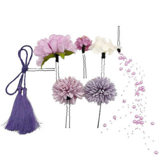 新品髪飾りセットへアクセサリー着物 浴衣 卒業式 和装 袴 成人式結婚式 七五三 の画像