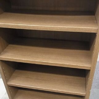 8段 本棚/収納棚 高さ180㎝ 幅59.5㎝ 奥行30㎝ 木製 ダークブラウン 札幌 東区の画像