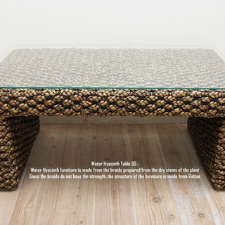 アジアン　ガラステーブルの画像