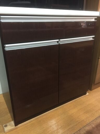 【愛品館市原店】松田家具 2枚扉食器棚 【管理IKB006681-003】