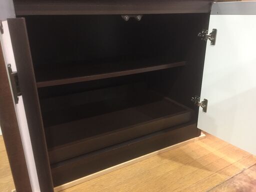 【愛品館市原店】松田家具 2枚扉食器棚 【管理IKB006681-003】