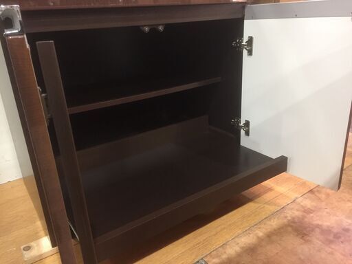 【愛品館市原店】松田家具 2枚扉食器棚 【管理IKB006681-003】