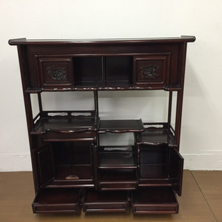 飾り棚 和棚 茶棚　アンティーク 和茶棚 水屋 和飾り棚 和棚 L19-06