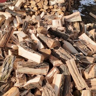 ★　受付中!　冬では遅い!　ヤナギ　広葉樹　100キロ単位6200円　配達無料エリアあり　ストーブ薪の画像