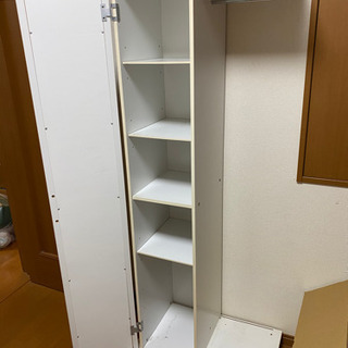 姿見収納ハンガーラック付きの画像