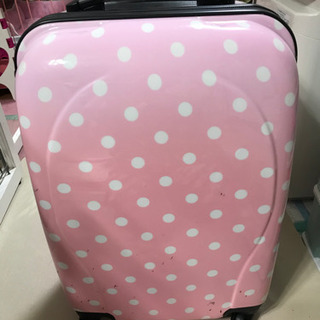 【受け渡し予定者決定】ピンク×白 ドット キャリーバッグ(TSA...