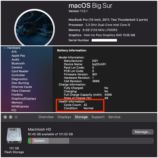 Apple MacBook Pro 13.3-inch Mid 2017 タッチバーなし (US KEY)