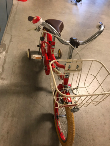 子ども自転車　16インチ　赤　美品