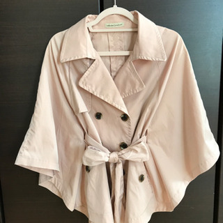 決まりました　サーモンピンク　ドルマンハーフコート