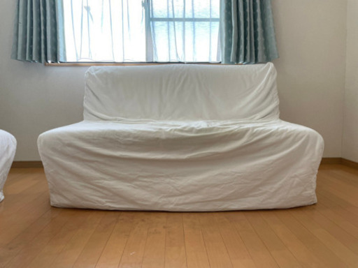 IKEAダブルソファベッドLYCKSELEホワイト