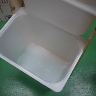 IKEA イケア TROFAST トロファスト ライトホワイトステインパイン + ボックス2個 おもちゃ箱 収納の画像