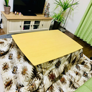 ★値下げしました！美品★ニトリのリビングこたつ　●冬はコタツ夏はローテーブルになります。布団付きセット※2019年購入の画像