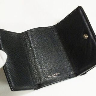 【苫小牧バナナ】質屋鑑定☆良品 BALENCIAGA ペーパー ミニウォレット 391446　グレー 三つ折り財布 バレンシアガ 綺麗オススメ♪の画像