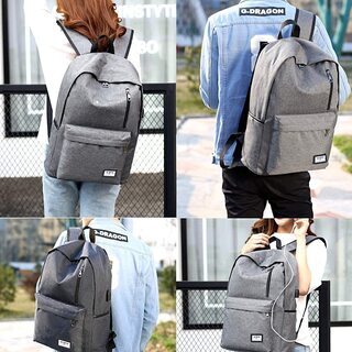 リュック PCバック ビジネスリュック 大容量 USB充電ポートイヤホン穴付きの画像