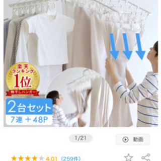 時短 アルミ洗濯ハンガー 48P ライトグレーの画像