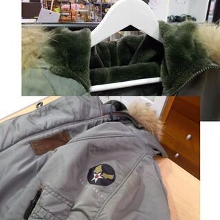 ◇ヒューストン N3B フライトジャケット サイズS U.S.AIR FORCE エアフォース ミリタリー JKT ナイロン セージグリーン 札幌市東区 新道東店の画像