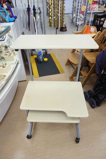 PCラック☆幅60×奥行45×高さ95cm☆2段＋引き出し1段☆ベージュ