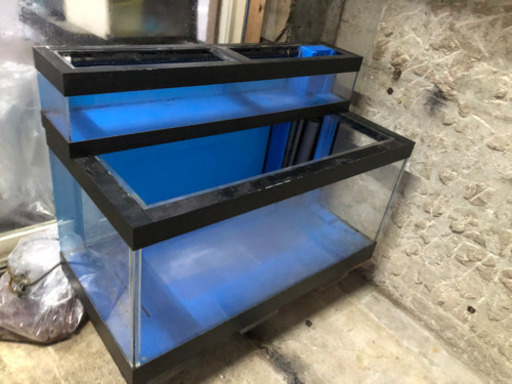 活魚水槽、2段水槽　1000.500.500