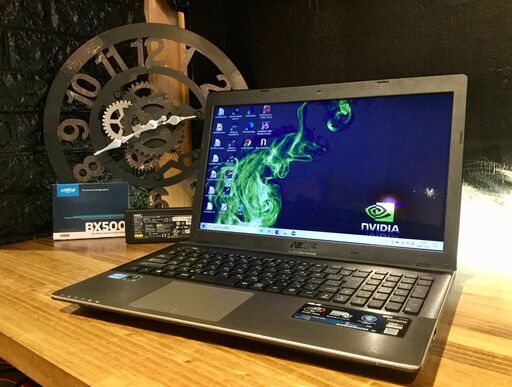 売約済み。ご覧頂きありがとうございました。【NVIDIA搭載！一宮でWindows10搭載機！グラフィックチップ搭載でCADなどにも！ASUS ゲーミングPC corei7-QM 新品SSD K55VD ゲーミングPC】愛知県一宮市の中古パソコン・PC修理専門店Mr.Carnival（ミスカニ）PC修理・販売、iPhone&iPad修理店【クレカ&PayPayも使えます！】【15.6インチ ノートパソコン ゲーミングノートPC RAM8GB 新品SSD240GB】