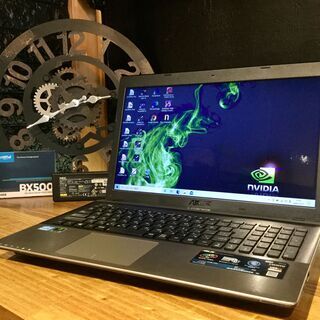 売約済み。ご覧頂きありがとうございました。【NVIDIA搭載！一宮でWindows10搭載機！グラフィックチップ搭載でCADなどにも！ASUS ゲーミングPC corei7-QM 新品SSD K55VD ゲーミングPC】愛知県一宮市の中古パソコン・PC修理専門店Mr.Carnival（ミスカニ）PC修理・販売、iPhone&iPad修理店【クレカ&PayPayも使えます！】【15.6インチ ノートパソコン ゲーミングノートPC RAM8GB 新品SSD240GB】