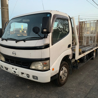 デュトロ  積載車 超ロング アメ車でも幅広でもOKです！　都内登録OKの画像