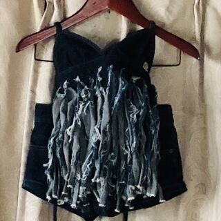 140はなぶうたん また下3センチ ハイレグハーフデニムパンツ&...