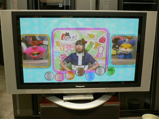 37インチプラズマアナログテレビ動作品リモコン付き、地デジBS/CSチューナーBキャスカード、リモコン付き付