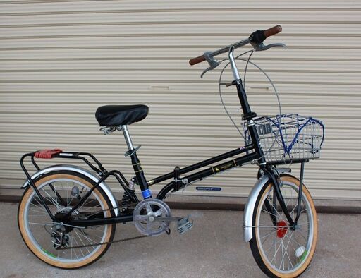 折り畳み自転車　CUCP　POLO　5段変速　ブラック　引き取り：田川市